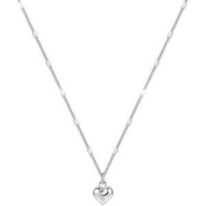 Dainty Heart Pendant Shiny Choker Necklace 925 Sterling Silver Necklace Gold